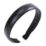 serre tete noir cuir lisse