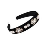 serre tete noir diamant velours