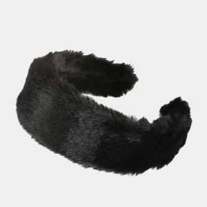 serre tete noir fourrure meolina