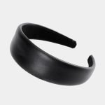 serre tete noir large cuir meolina