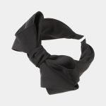 serre tete noir noeud tissu meolina