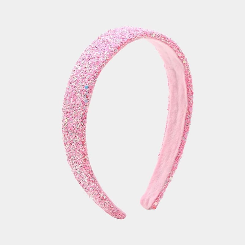 serre tete paillette rose meolina