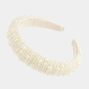 serre tete perle blanche taille e meolina