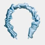 serre tete plisse bleu poudre soie meolina