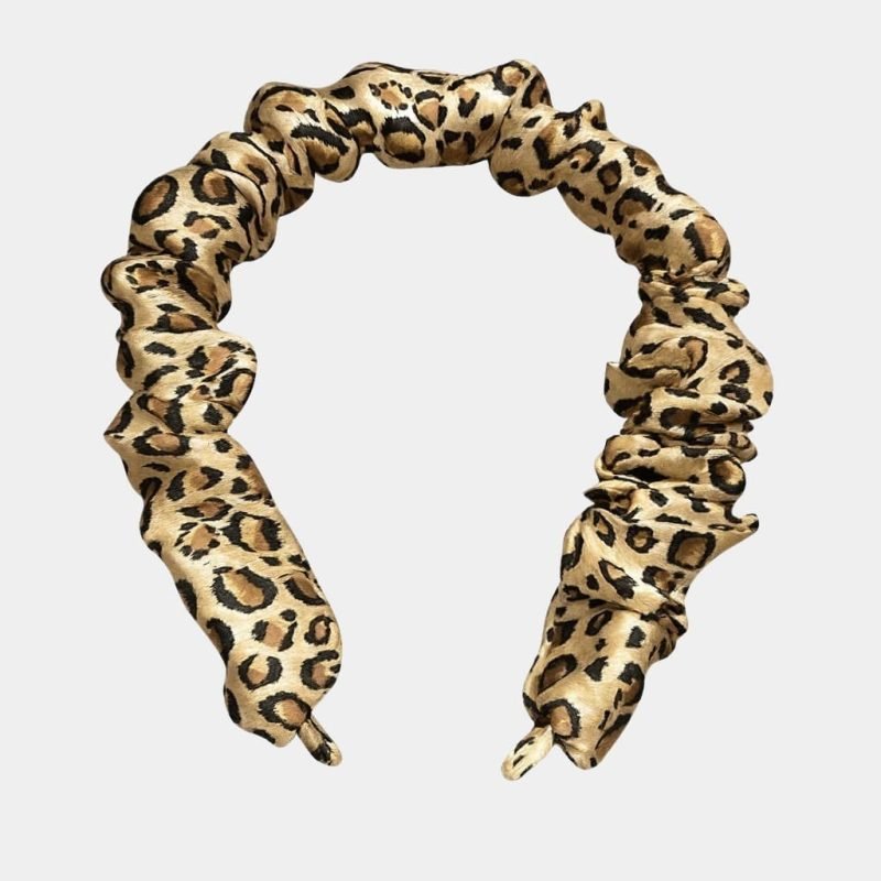 serre tete plisse leopard soie meolina