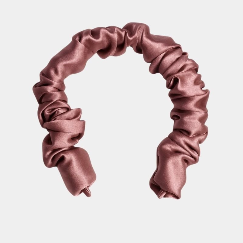 serre tete plisse marron camee soie meolina serre tete plisse marron camee soie meolina