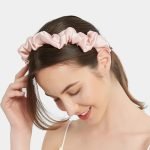 serre tete plisse rose clair soie meolina 3