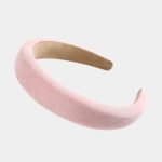 serre tete rembourre rose velours meolina