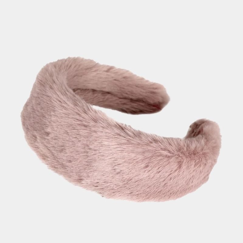 serre tete rose fourrure meolina