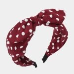 serre tete rouge pois noeud meolina