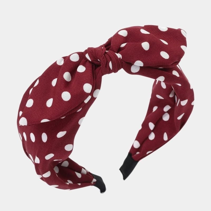 serre tete rouge pois noeud meolina