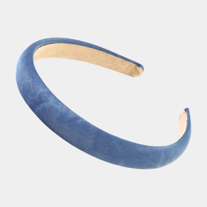 serre tete simili cuir bleu meolina serre tete simili cuir bleu meolina