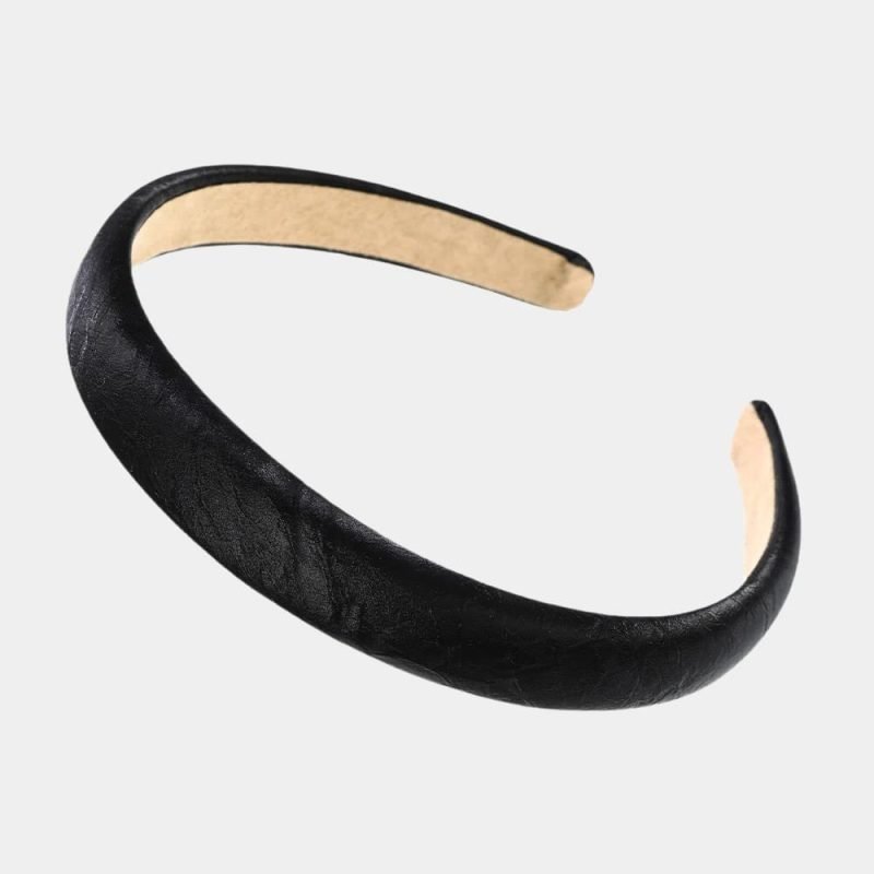 serre tete simili cuir noir meolina