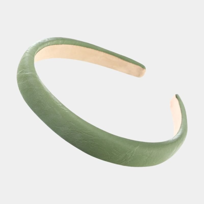 serre tete simili cuir vert meolina