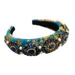 serre tete strass bleu saphir