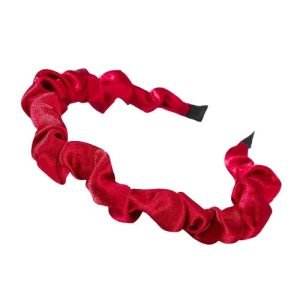 serre tete tissu frou rouge