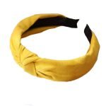 Serre tête tissu jaune