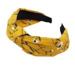 serre tete tissu moutarde