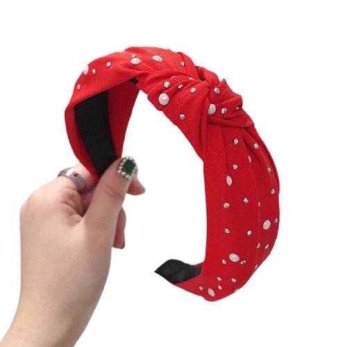 serre tete tissu rouge et perles serre tete tissu rouge et perles