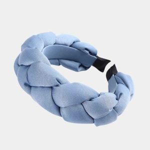 serre tete tresse bleu large meolina