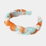 serre tete tresse bleu orange meolina