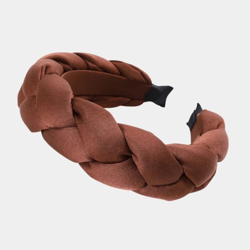 serre tete tresse marron large meolina