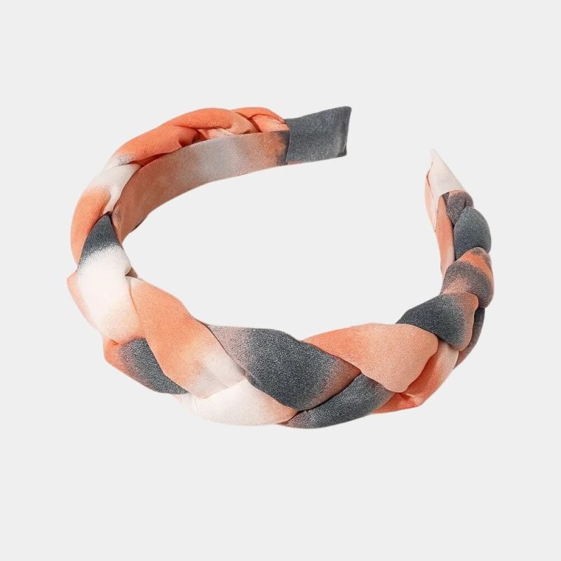 serre tete tresse noir orange meolina