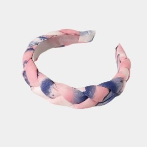 serre tete tresse rose bleu meolina