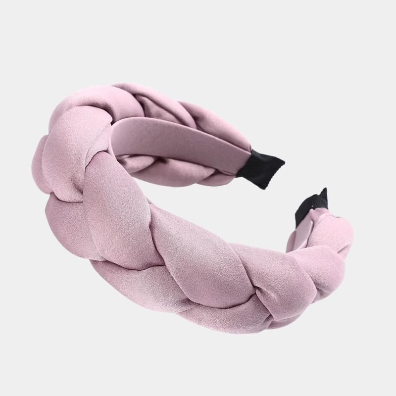 serre tete tresse rose large meolina