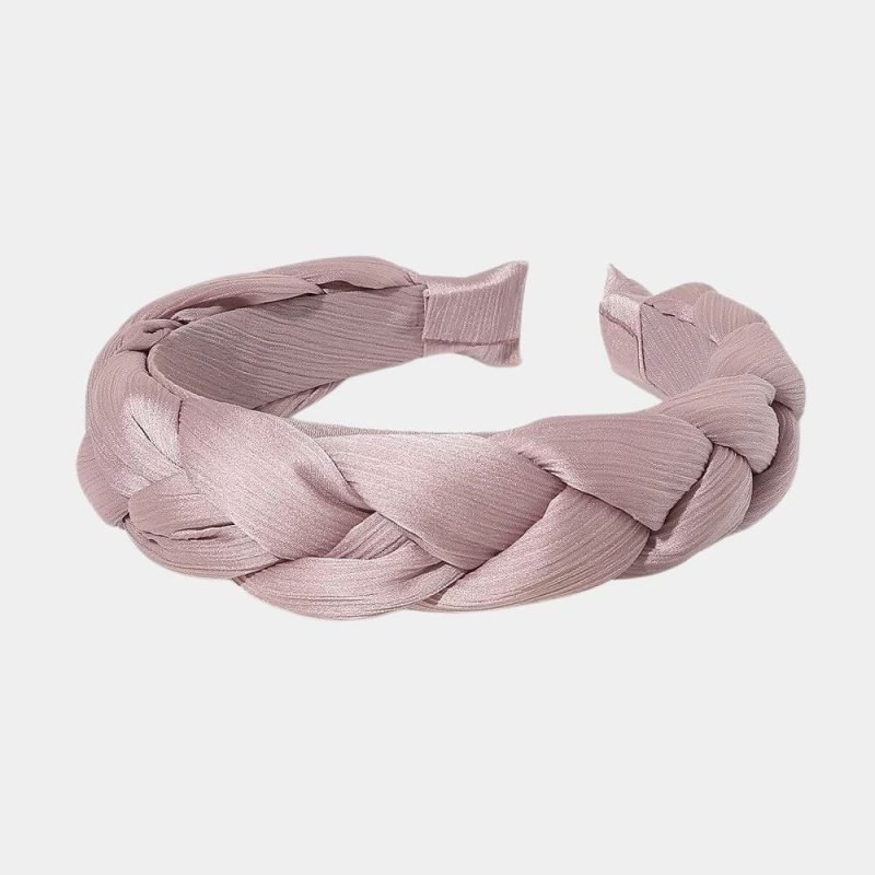 serre tete tresse rose pale meolina serre tete tresse rose pale meolina