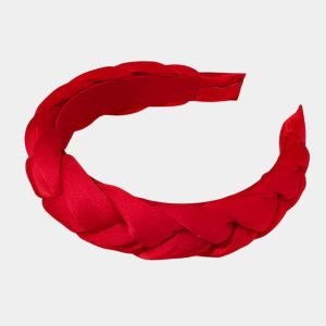 serre tete tresse rouge meolina