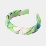 serre tete tresse vert bleu meolina