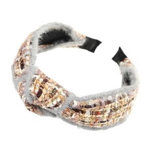 serre tete tweed marron