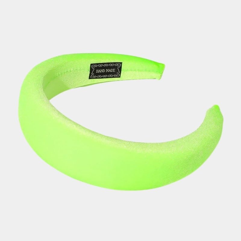 serre tete vert citron epais velours meolina