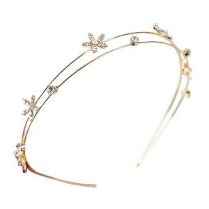 tiare fleur strass or