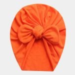 turban bebe coton orange noeud papillon meolina