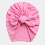 turban bebe coton rose bonbon noeud papillon meolina