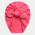 turban bebe coton rose corail noeud papillon meolina