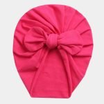 turban bebe coton rose fuchsia noeud papillon meolina