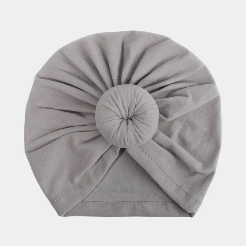 turban bebe gris noeud meolina