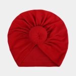 turban bebe rouge fonce noeud meolina