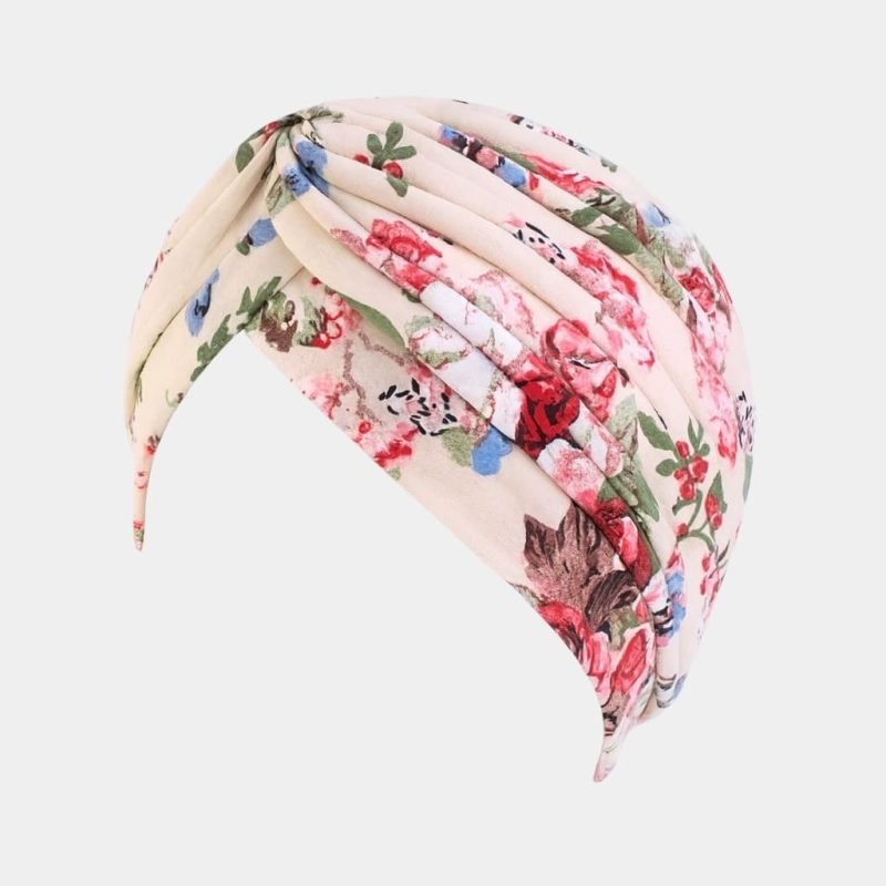 turban beige fleurs meolina turban beige fleurs meolina