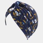 turban bleu marine fleurs meolina 2