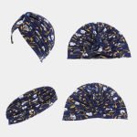 turban bleu marine fleurs meolina 3