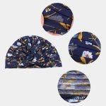 turban bleu marine fleurs meolina 4