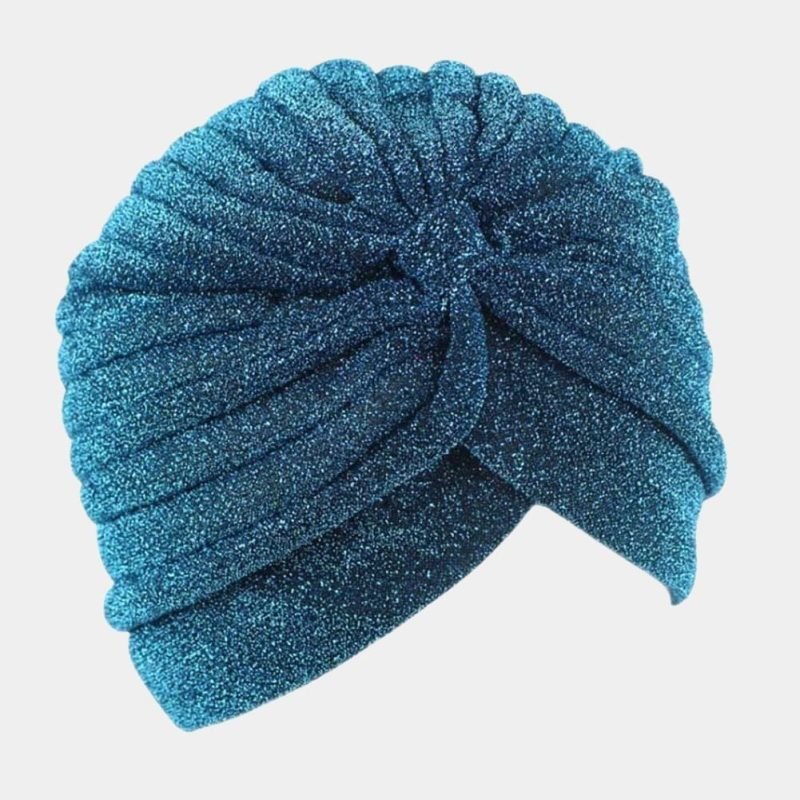 turban bleu paillettes meolina