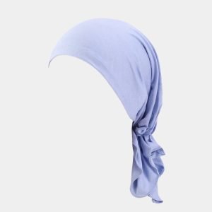 turban foulard bleu lavande meolina