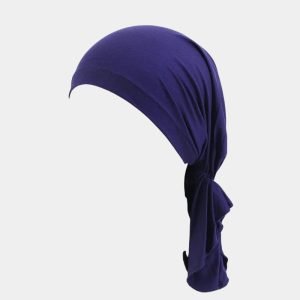turban foulard bleu marine meolina