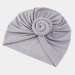 turban gris gros noeud meolina