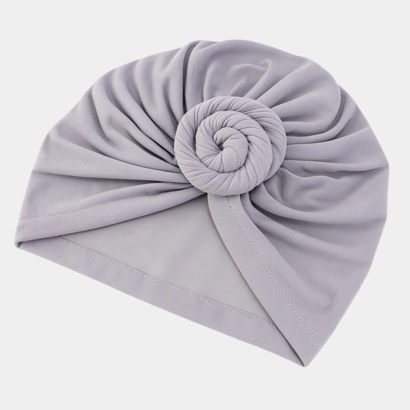 turban gris gros noeud meolina